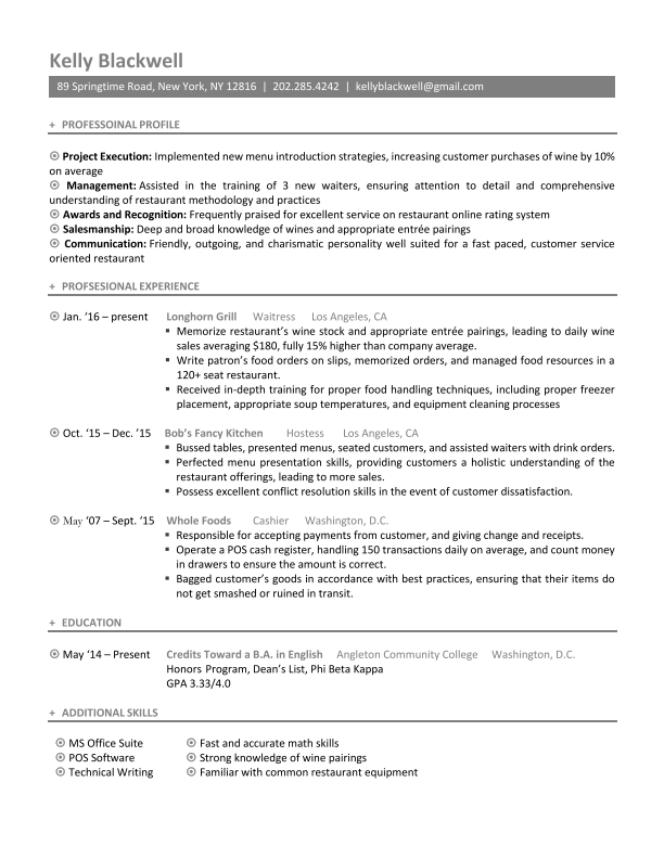 Mid Level – 3 to 7 Years - Template