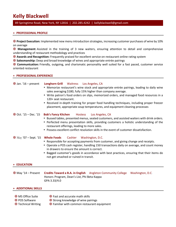 Mid Level – 3 to 7 Years - Template